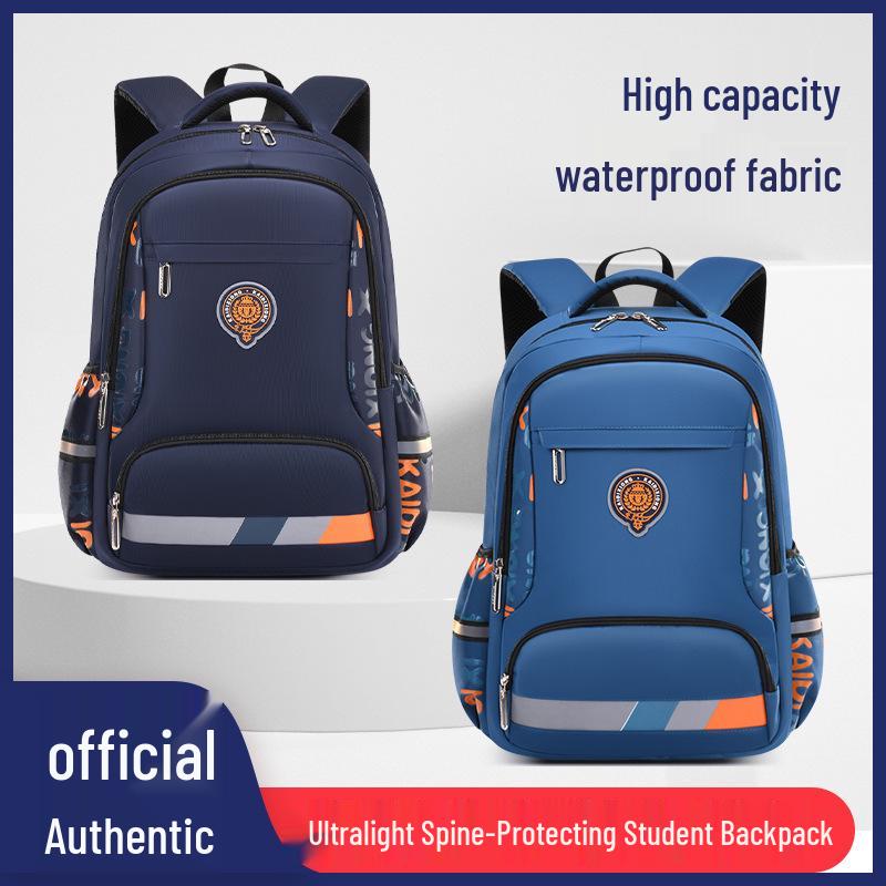 Waterproof Lightweight School Backpack for Boys - Large Capacity, Burden-Reducing Design