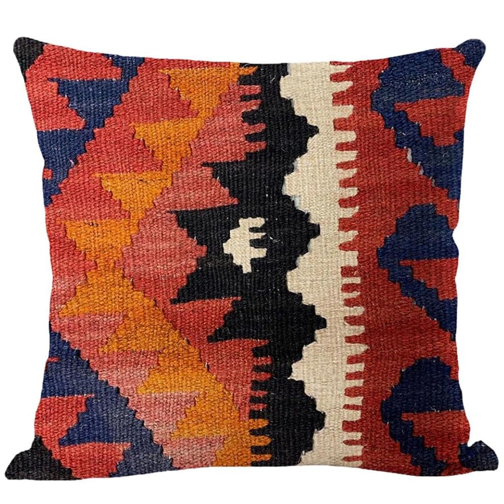 Silver Style Kilim Cushion Ethnic Indian of & Covers, 45x45cm, Patterns, Asian, Nordic, Ortega, African, (Set 4, A)