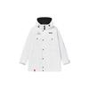 Logo Print Loose Fit Drop Shoulder Hooded Cotton Jacket Winter Women Jackets White F11W249908F-WT