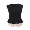 Jennie Kim Ji-soo Inspired Ruffled Sleeveless Top & Waist-Cinching Long Skirt Suit