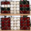 Celebrate the Season with 12PCS Red and White Christmas Ball Ornaments