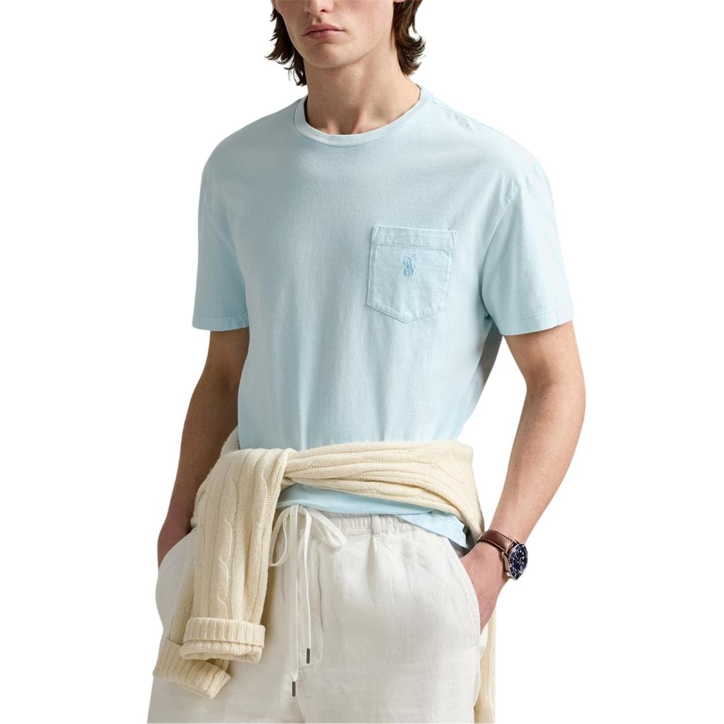 Ralph Lauren Herren besticktes Slim-T-Shirt mit Tasche