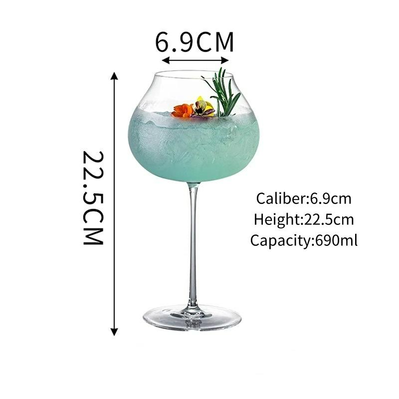

690ml Large Capacity Red Wine Cup Ultra-thin Sensory Glass Goblet Cocktail Glasses Cups Burgundy Thin Glass Goblet,Gin Tonic Cup 690ml