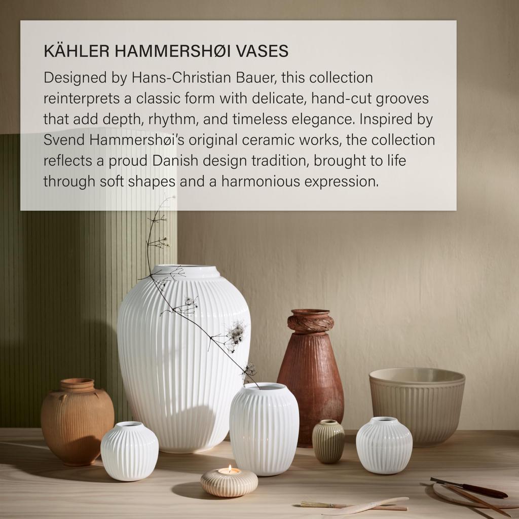 KAHLER Vase H200 White Hammershøi