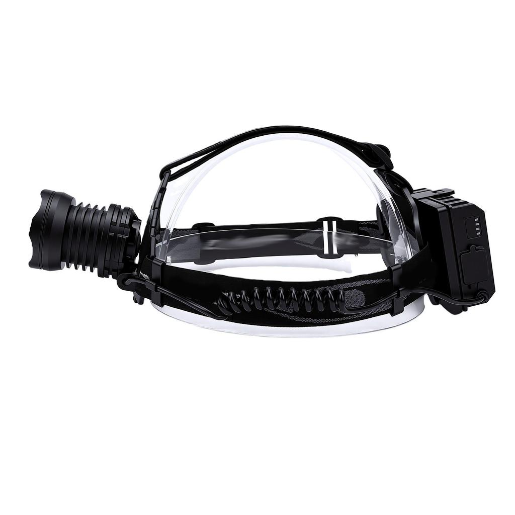 USB Rechargeable Zoom Headlamp Long Range Headlamp 3600mAh Battery Adjustable 110 degrees Angle Water Proof for