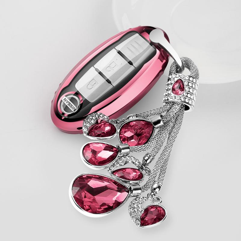 Suitable for Nissan Tiida Qashqai Nissan Qijun Bluebird Teana Xuanyi Car TPU Key Case Case Buckle