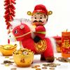Horse Doll 2026 Year of The Horse Wealth Symbol Talisman for Chinese New Year Decor Zodiac Souvenir Gift