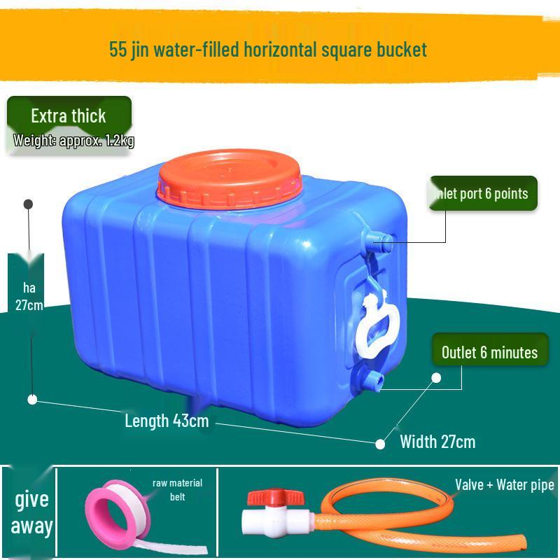 Lebensmittelechter Kunststoff-Wassertank mit großer Kapazität - Horizontal rechteckiges Design für den Heimgebrauch
