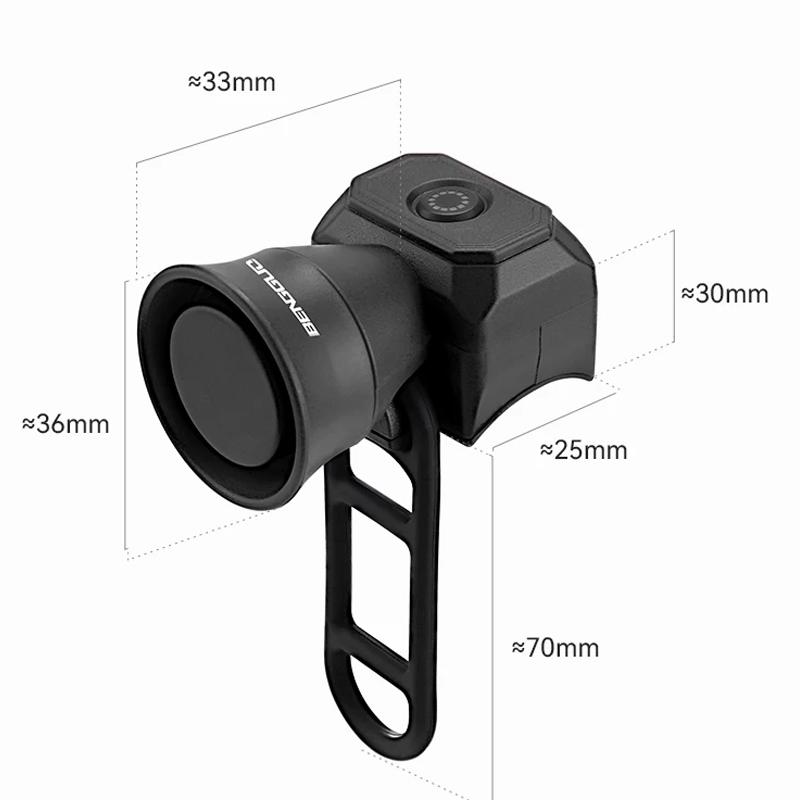 Electronic Horn 120db Waterproof Electric Bicycle Bells for Adults Kids Mountain Bike/Scooter/Stroller Multi functional speaker