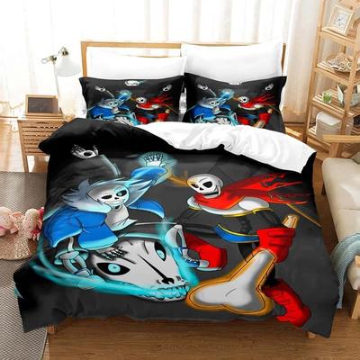 3D Cartoons Undertale Sans Bettwäsche Set Einzelbett Twin Full Queen King Size Bettset Erwachsener Kind Schlafzimmer Bettdeckenbezug Sets Heimtextilien
