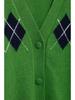 2025 Spring Women's Street Fashion: Diamond Pattern Knit Cardigan