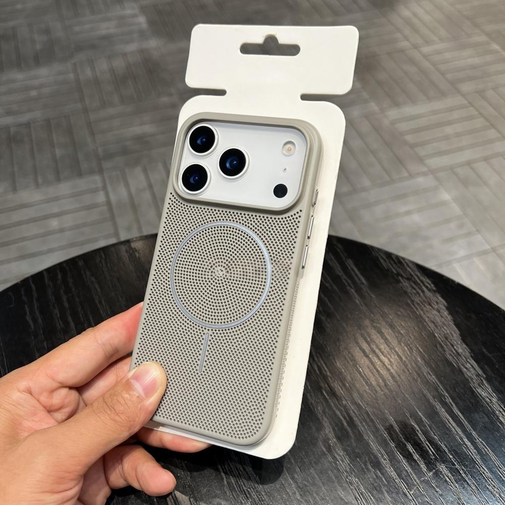 Heat Dissipation Mesh For Magsafe Phone Case For iPhone 17 Air 16 15 14 Plus 13 12 Pro Max 17ProMax 17Pro Wireless Charge Cover