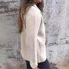 Autumn and Winter New Women's Lapel Solid Color Zipper Pocket Jacket Medium-length Coat