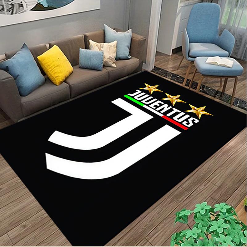 1pc Juventus Football Club Carpet for Room Floor Mat, Comfortable Office Chair Printed Area Rug, Beautiful Hotel Rug
