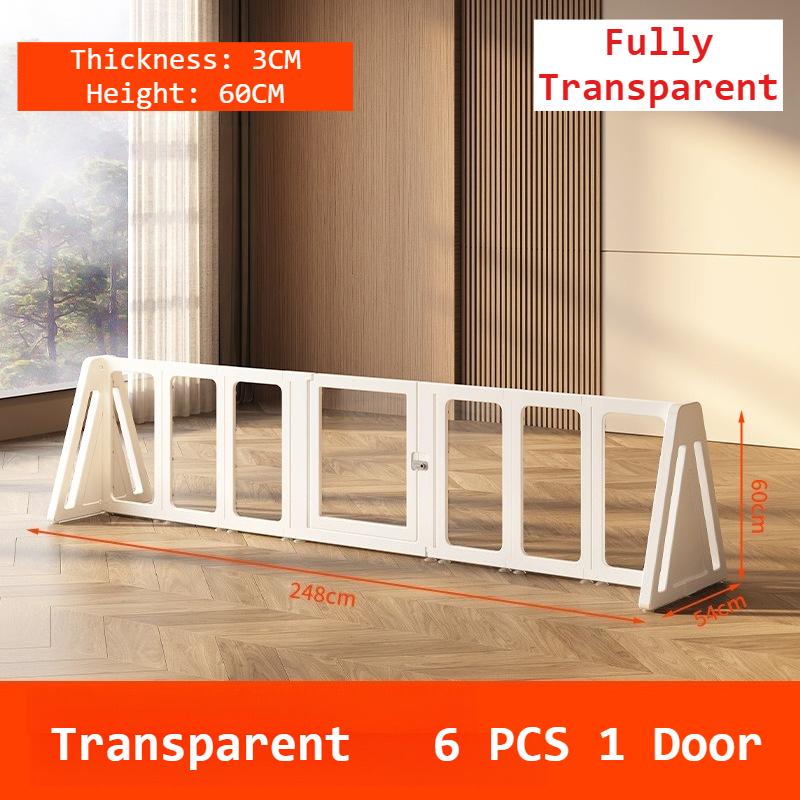 Transparent Dog Fence Indoor Puppy Dogs Barrier Fences Pet Dogs Kitten Bars Playpen Accessories Baby Gate Pets Door Enclosure