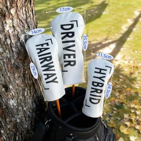 Golf head cover driver wood utility UT club number tag waterproof design 440cc 460cc.
