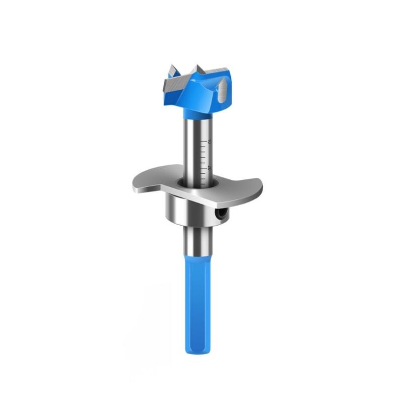 Carbide Tipped Wood Cutter Hinge Hole Opener With Hexagonal Shank For Precise Drilling Control In Furniture Making