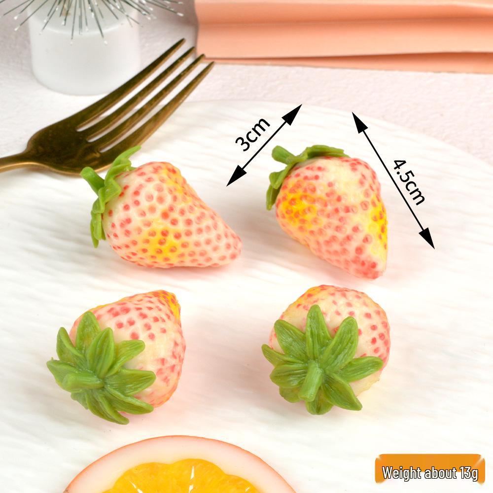 Simulation Mini Fruit Keychain: High-Quality PVC Fake Strawberries and Cherries