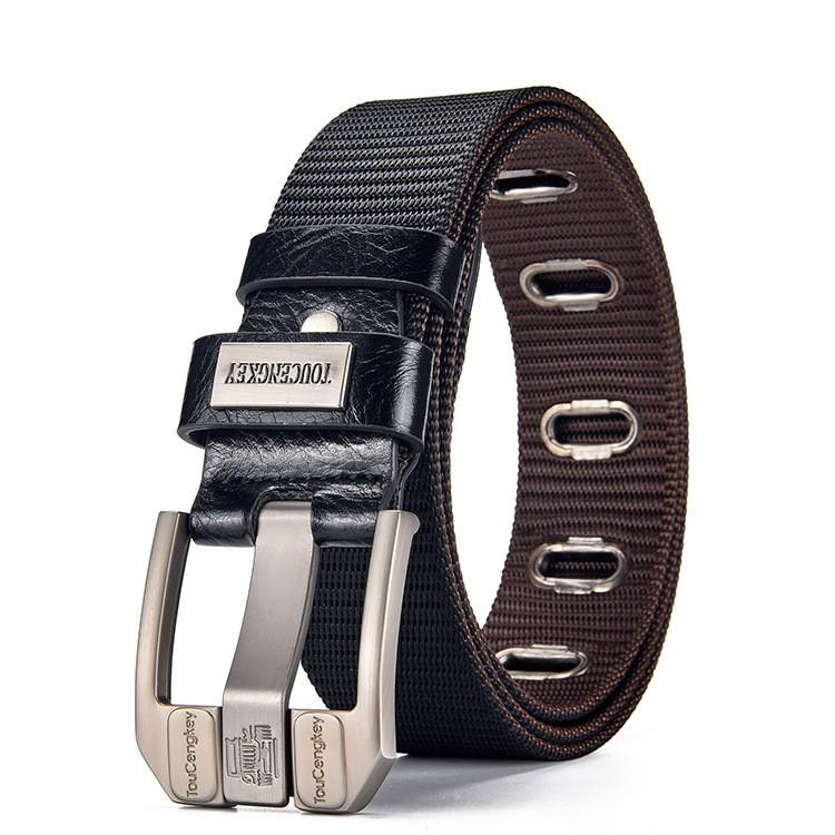 New Unisex Canvas Tactical Belt - No Metal Buckle, Woven Design, Ideal for Military Training.