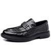 Fashion High End Brand Handmade Sole Men's Leather Casual Shoes Fashionable New Office Commuting Men's Driving Shoes Outdoor Brown