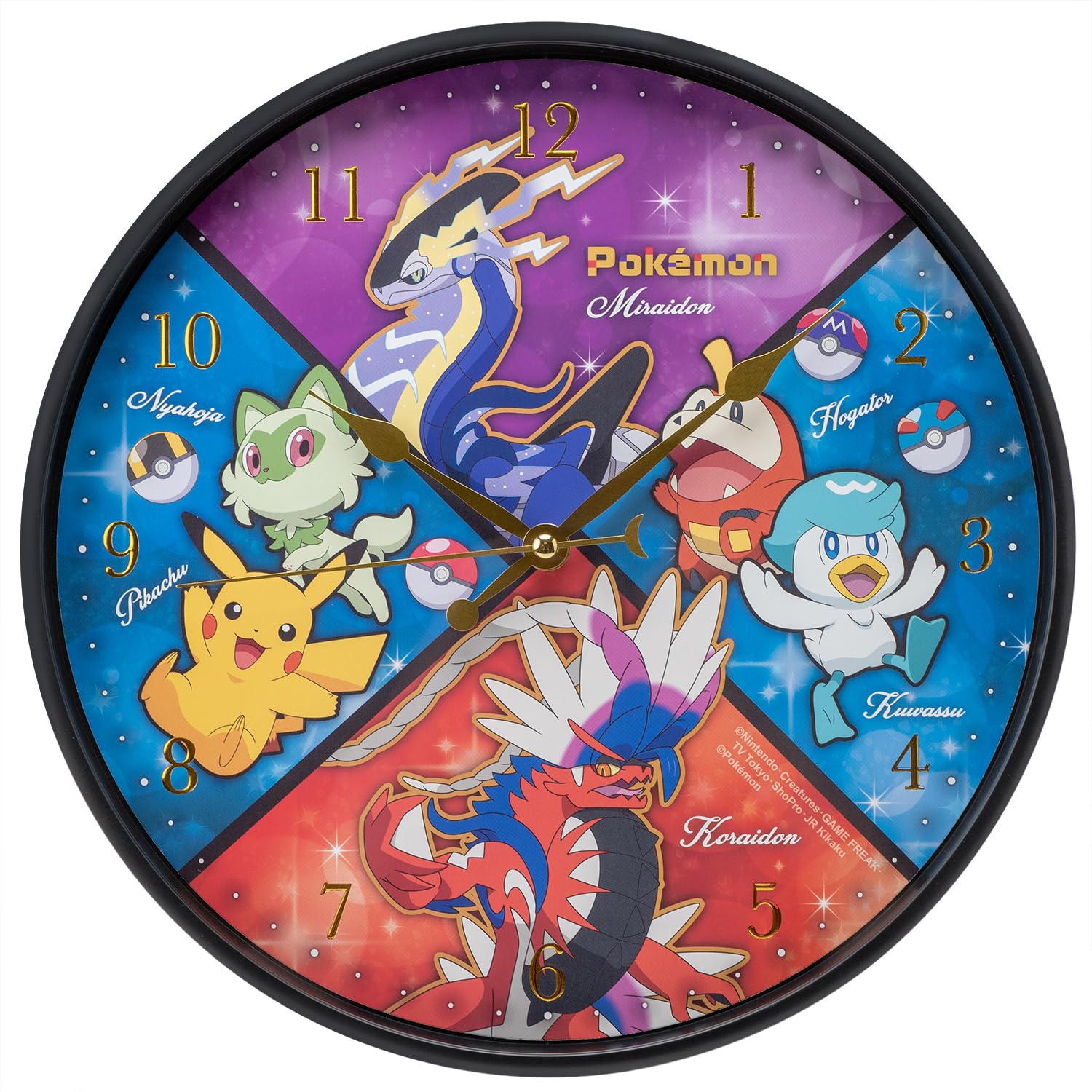 Factory Index Wall Clock T s Pokémon Glitter/Collection PM-5520424SH