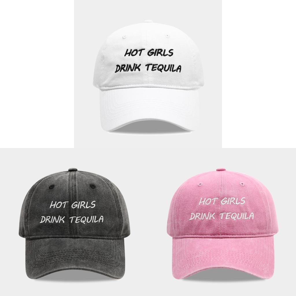 Street Style Letter Denim Baseball Cap With Embroidery And Adjustable Strap For Men And Women