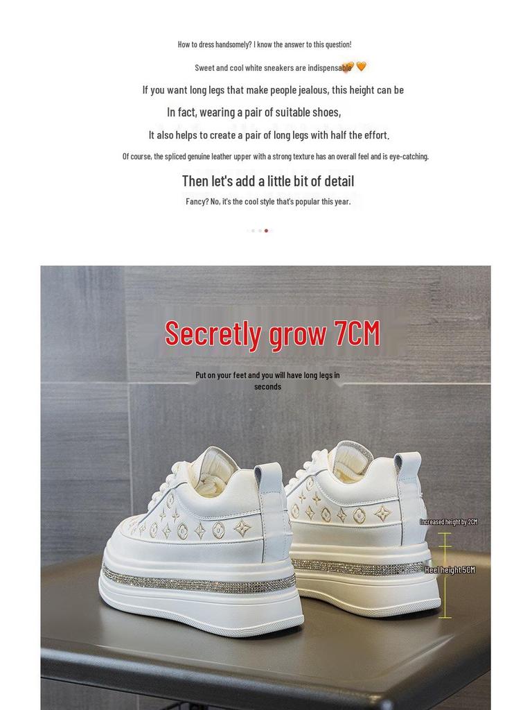 2025 Women's Genuine Leather Rhinestone Espadrilles: Versatile, Casual Spring/Autumn Sneakers