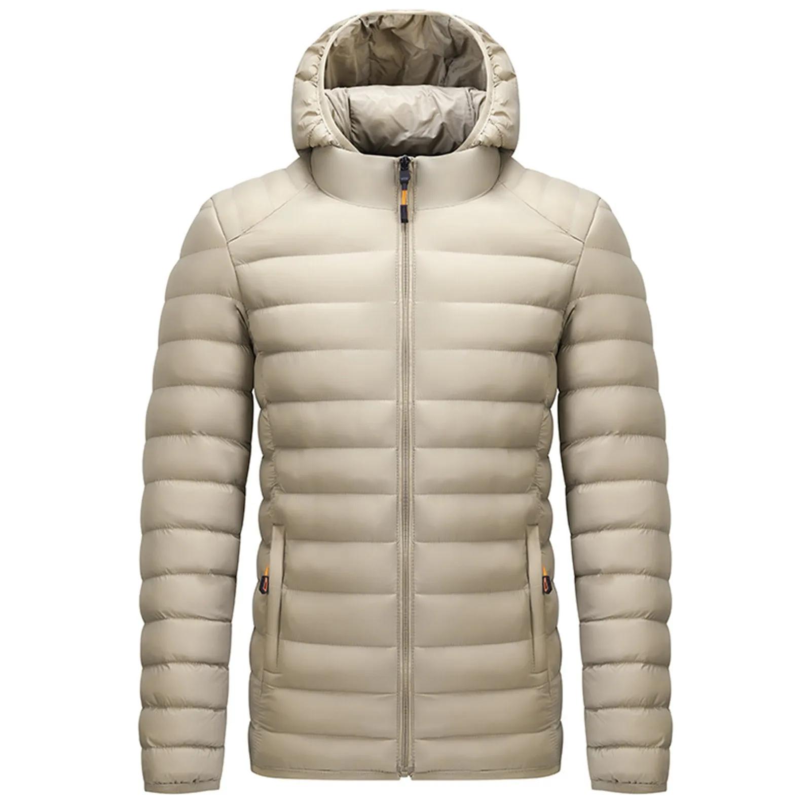 

Men S Autumn Winter Jacket Coat Leisure Plus Size Light Zip Pocket Cotton Padded Warm Soft Men Winter Sport Top Work Coats 4XL