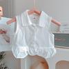 Girls' Set Summer Design Sleeveless Shirt Wide Leg Pants Two-piece Set for Baby Girls