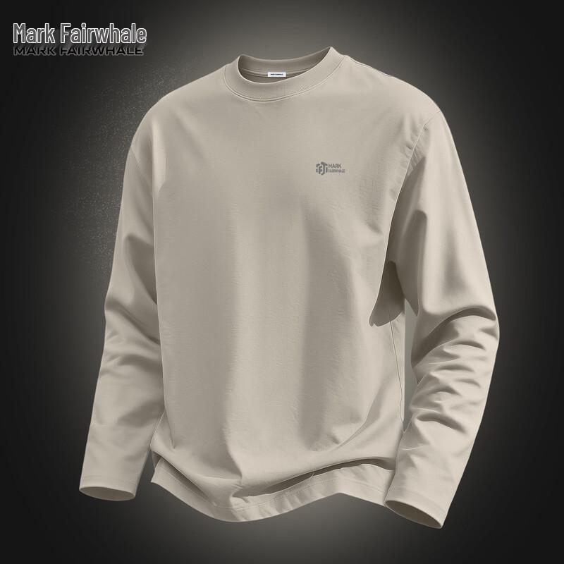 Mark Fairwhale Men's Round Neck Long Sleeve Cotton T-Shirt
