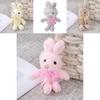 Adorable Lace Bunny Plush Toy Soft And Fluffy Stuffed Animal Doll Keychain