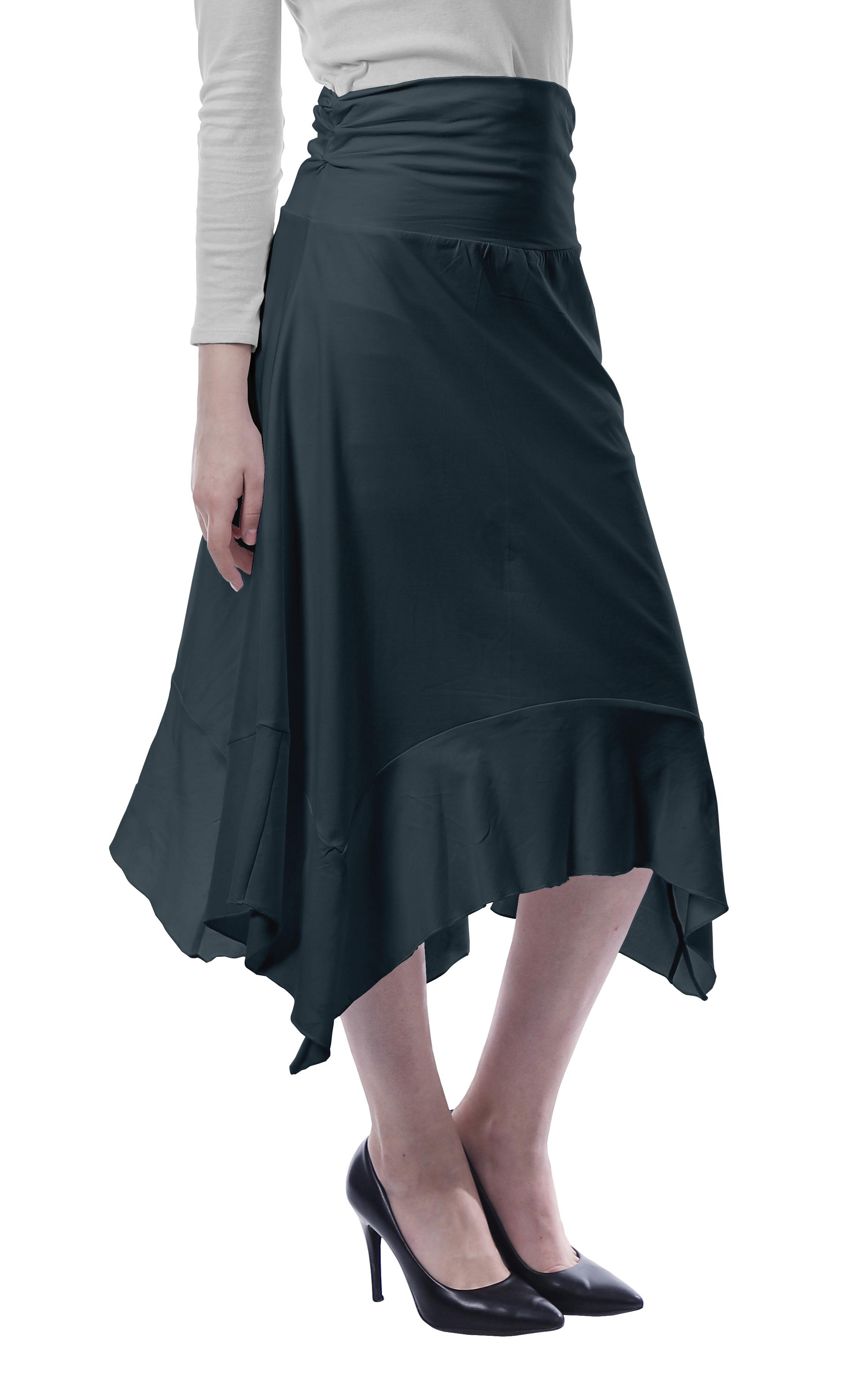 

Moomaya Жіноча носова хустка, спідниця-міді з високою талією, повсякденне літо 2XL синій