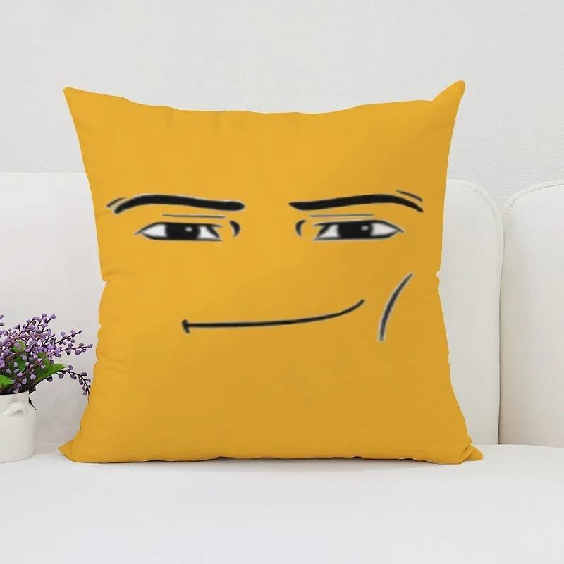 Home Decor Funny Cartoon Face Patterns Throw Pillow Covers Pattern Cushion Cover Suitable For Sofa Bedroom Car Pillow Cover