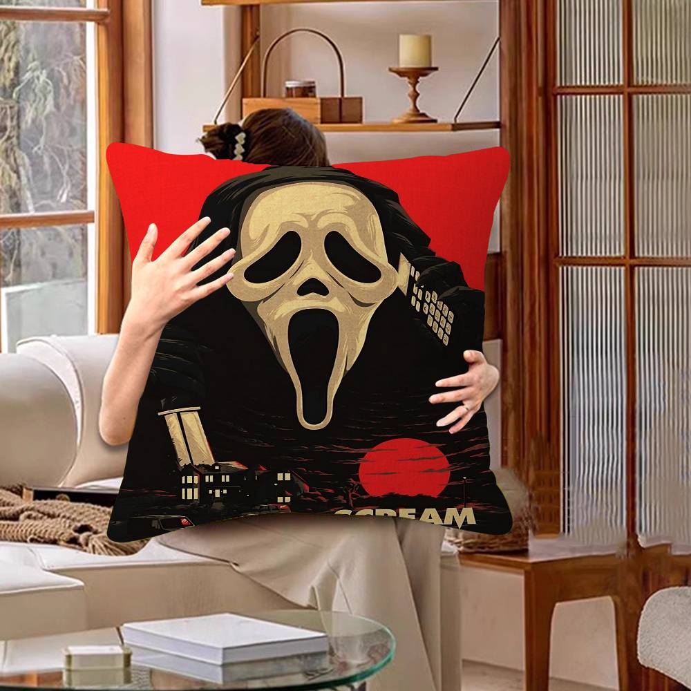 Horror Movie S-Screams Cushion Cover Pillowcase Upholstery Sofa Throw Pillow Home Decor Pillowcas