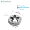 CoCud Hex Re-cutting Die, M12 x 1.5 Pitch, with 5 Tip Holes, Carbon Steel Cylindrical Pipe Threading Tool - (Application: Thread Repair)