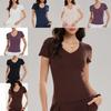 American Style Womens Athletic T Shirt With Moisture Wicking Fabric For Yoga Fitness And Running