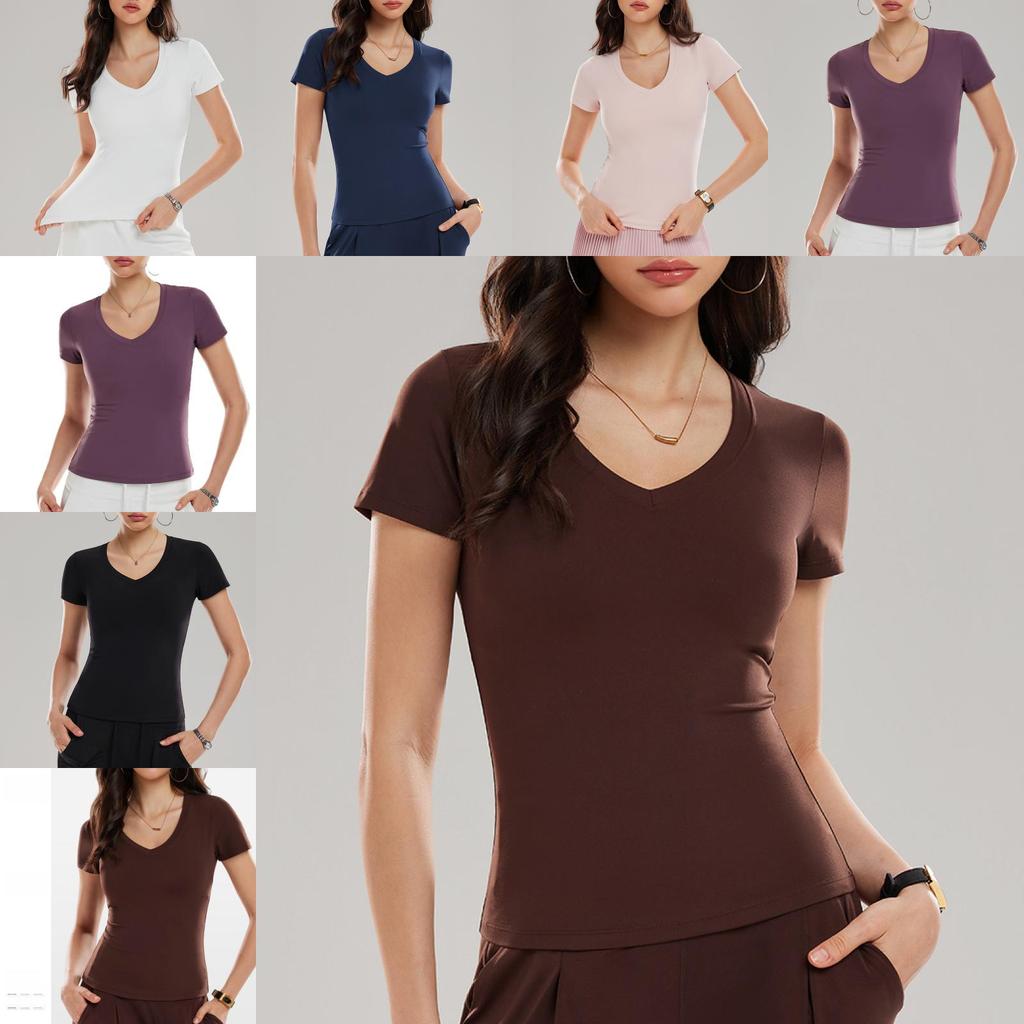 American Style Womens Athletic T Shirt With Moisture Wicking Fabric For Yoga Fitness And Running