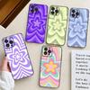 Bunte Herz-Handyhülle für iPhone 15, 16, 14 Plus, 13, 12, 11, 17 Pro Max, 17 Air, Schwarz, weich