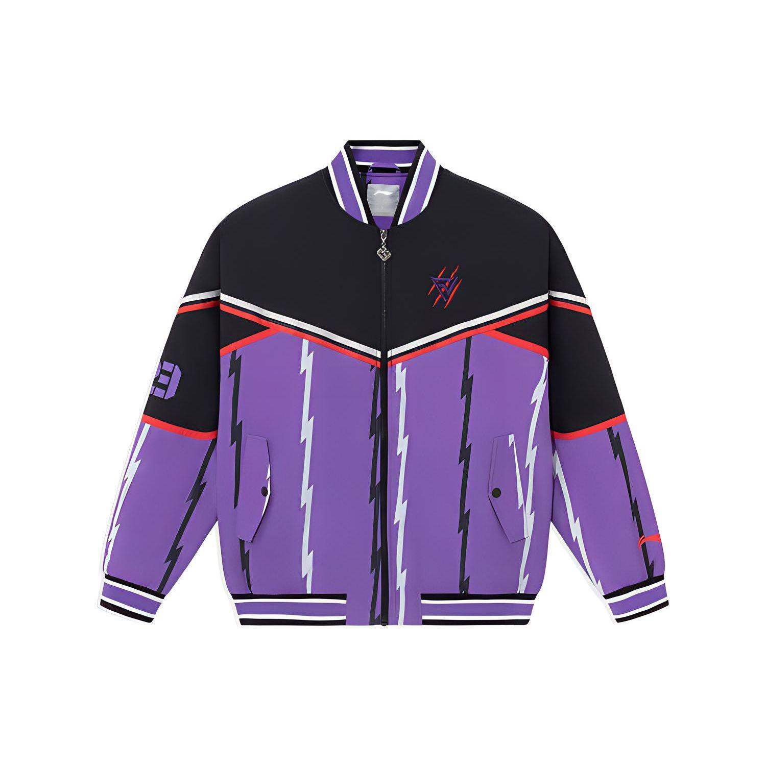 

Li Ning Sports Basketball Series Raptors Color Block свободная теплая куртка мужская куртка черная AJDR545-1 M