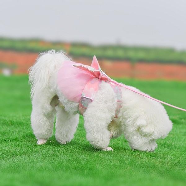 Ranboer Pet Gradient Ribbon Skirt Harness Set, Type A