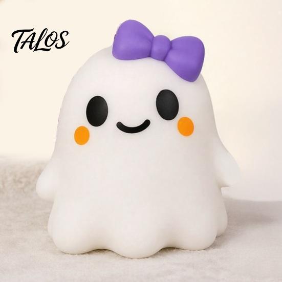 Holiday Party Props Halloween Bow Ghost Squeeze Toy, Stress Relief Cartoon Sensory Anxiety Toy Soft Stretchy Favors for Adults Kids Tactile