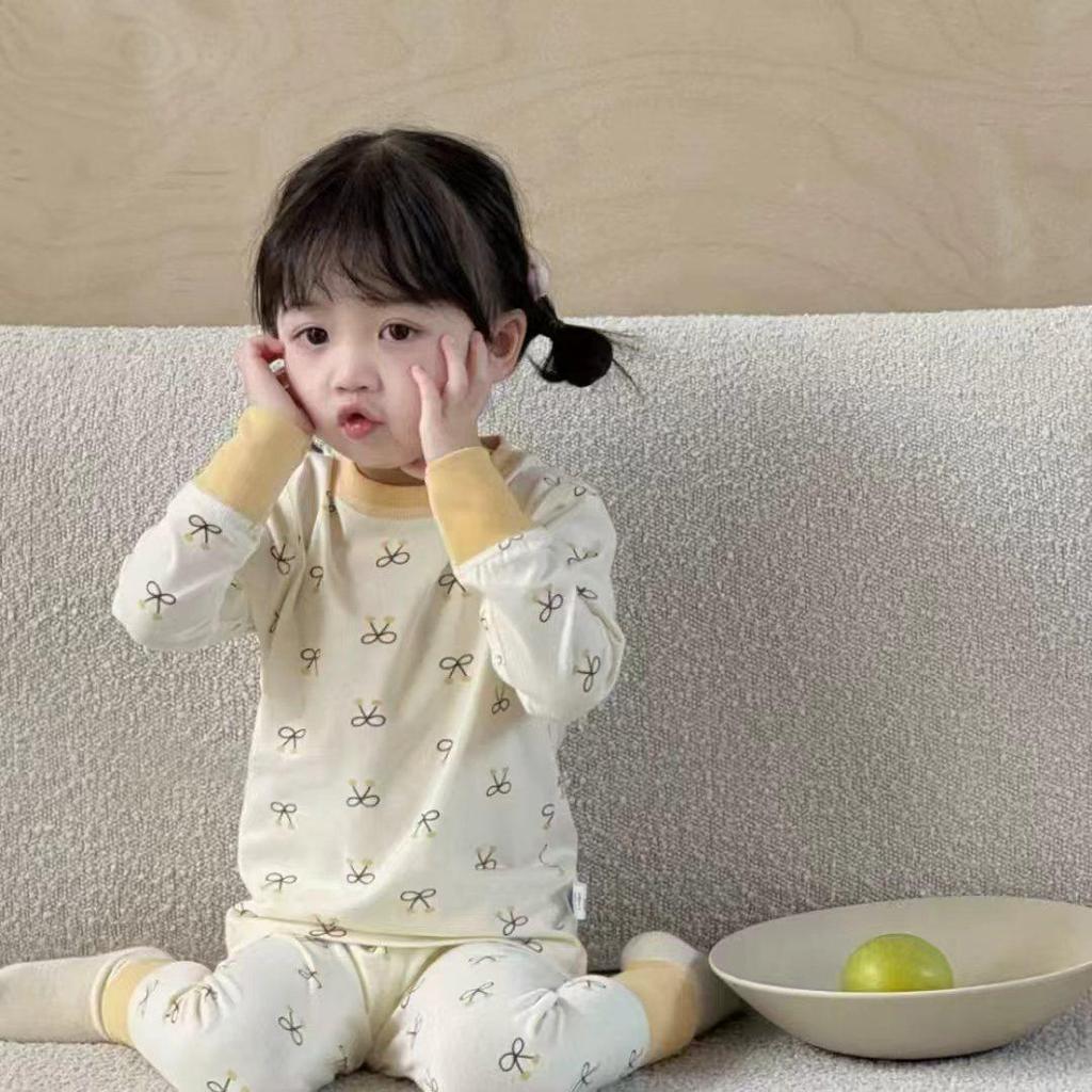 2025 Spring/Summer Children's Lycra-Cotton Pajamas: Korean Style, Tagless, Casual Home Wear Set