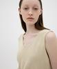 Leuba V-Neck Cotton Knit Vest - Beige