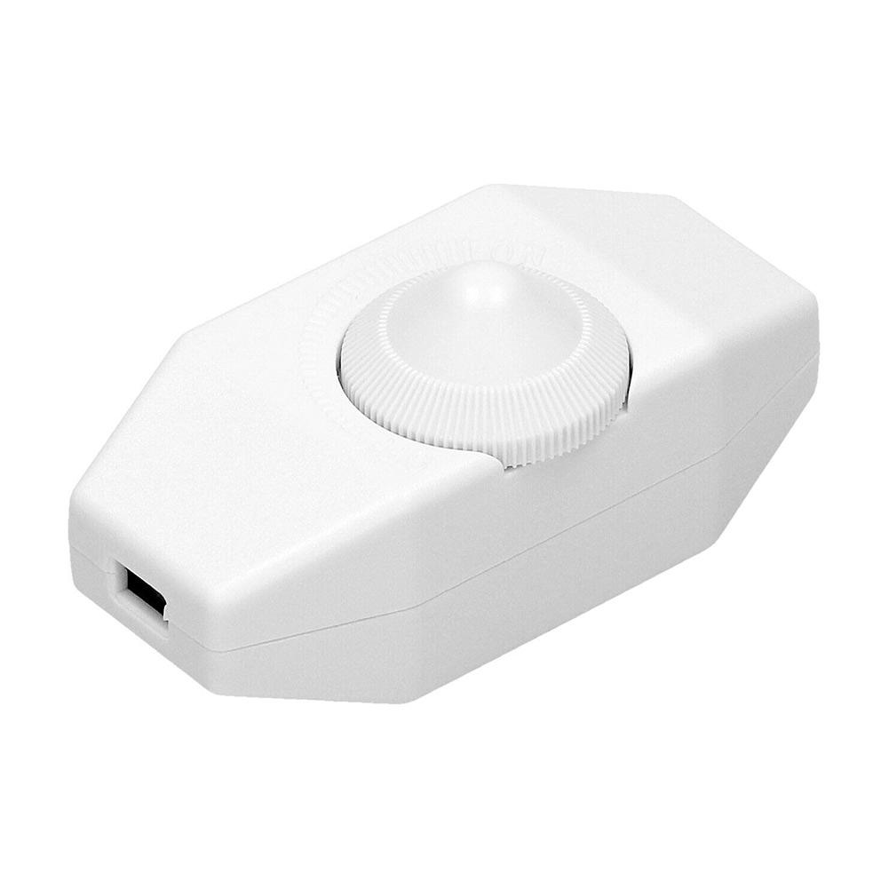Indoor Use Rotary Inline Dimmer Switch with ON/OFF Control Knob Supports 220V Lighting Systems Rated Current 1A