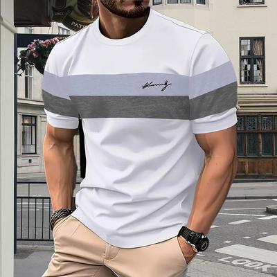 New Summer Men's Fashion T-shirt Personality Versatile Printed Men's T-shirt Top