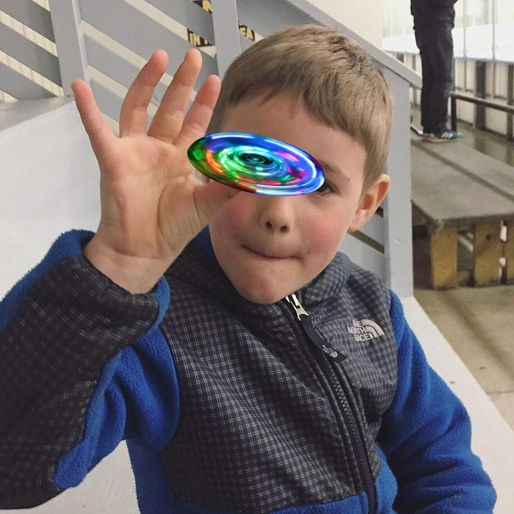 LED Fidget Spinners, Light Up Sensory Fidgets Toys, Glow In The Dark Toy, ADHD Anxiety Stress Relief Toys, Easter School Classroom Exchange Gifts