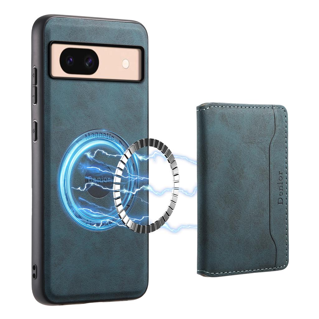 DENIOR D13 For Google Pixel 8a Case 2 In 1 Detachable Leather Phone Back Cover