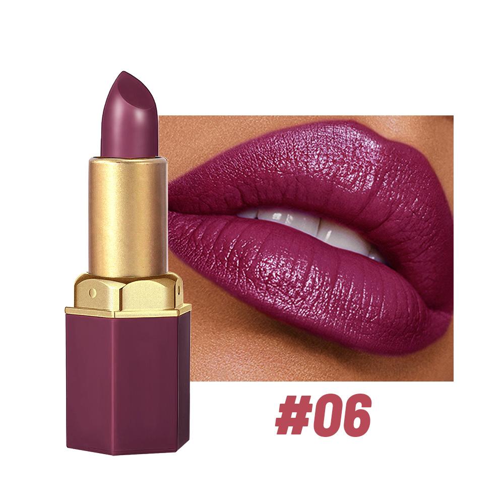 6- Matte Lippenstift Set, Niet-Vervagend, Niet-Plakkend aan Beker Langhoudend Fluweelachtige Afwerking, Gladde Matte Lip Waterdicht Vlekbestendig