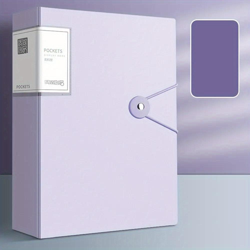 100-Pocket Expandable A4 File Folder - Waterproof & Dustproof Document Organizer with Elastic Closure for Office/Home