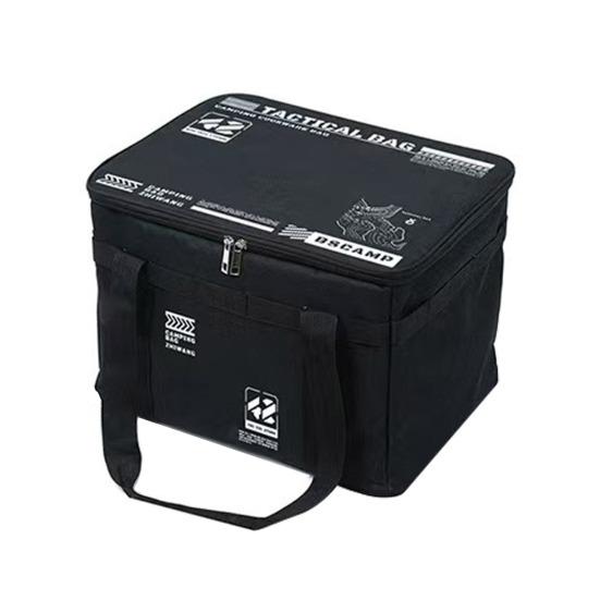 Tactical Camping Storage Bag 42L Utility Organizer Tote with Dividers Waterproof Oxford Fabric Collapsible Cookware Organizer for Camping Travel Car